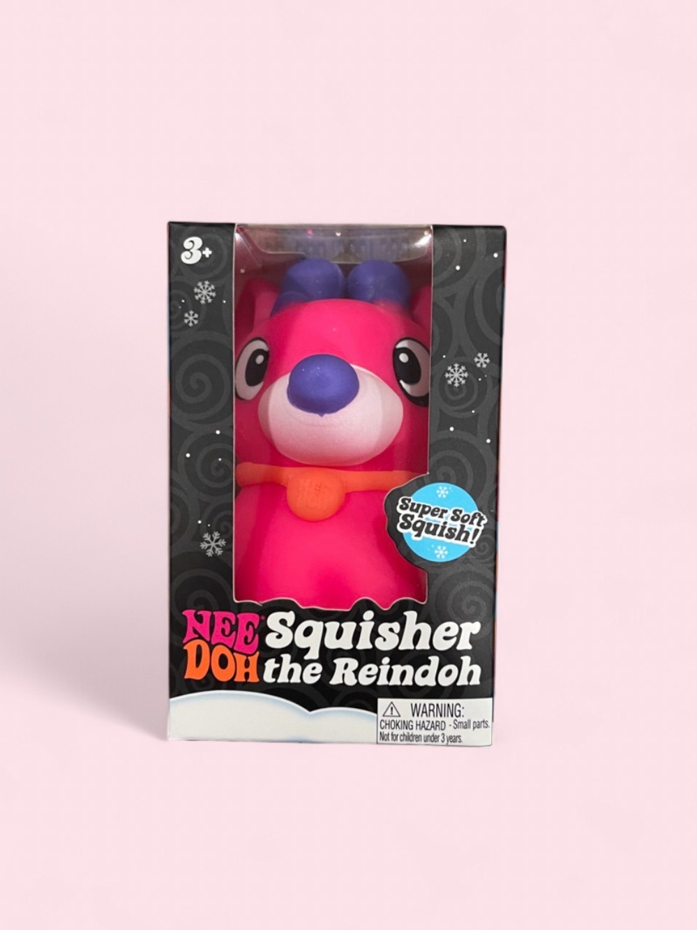 Squisher The Reindoh Plush Toy - Bright Pink